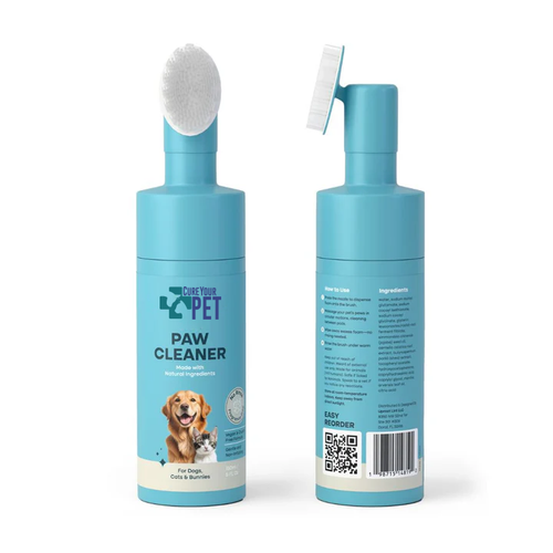 Cure Your Pet Rinse-Free Foam Paw Cleanser