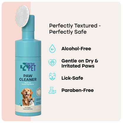 Cure Your Pet Rinse-Free Foam Paw Cleanser