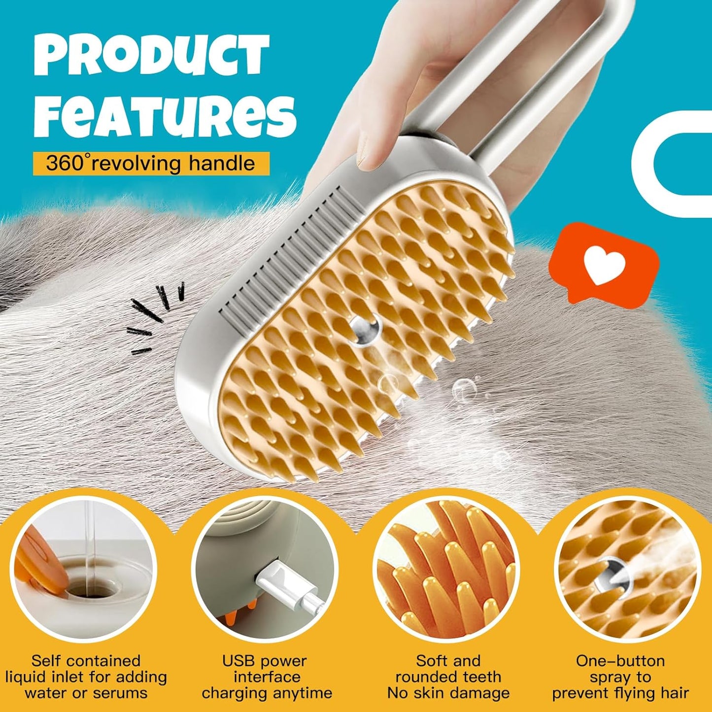 Pet Steam Brush